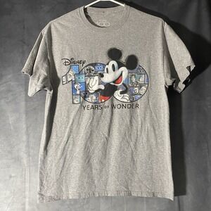 Disney Mickey‎ Mouse 100 Years Of Wonder Grey T-Shirt Cotton Blend Sz M